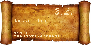 Barasits Lea névjegykártya
